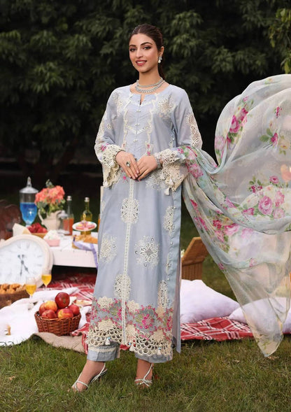Kahf Premium | Festive Lawn 24 | KFL-08A FIRUZE - Pakistani Designer Dress - by Kahf Premium | Type: Luxury - 100% Original at Saira Sultan