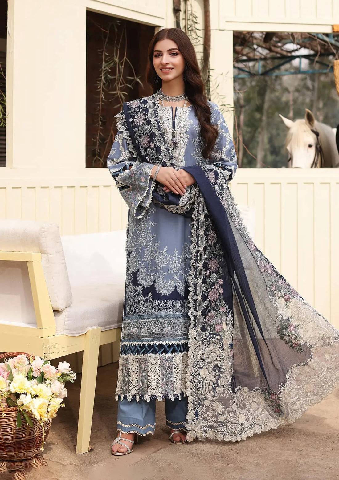 Kahf Premium | Festive Lawn 24 |KFL-04 KINZA - Pakistani Designer Dress - by Kahf Premium | Type: Luxury - 100% Original at Saira Sultan