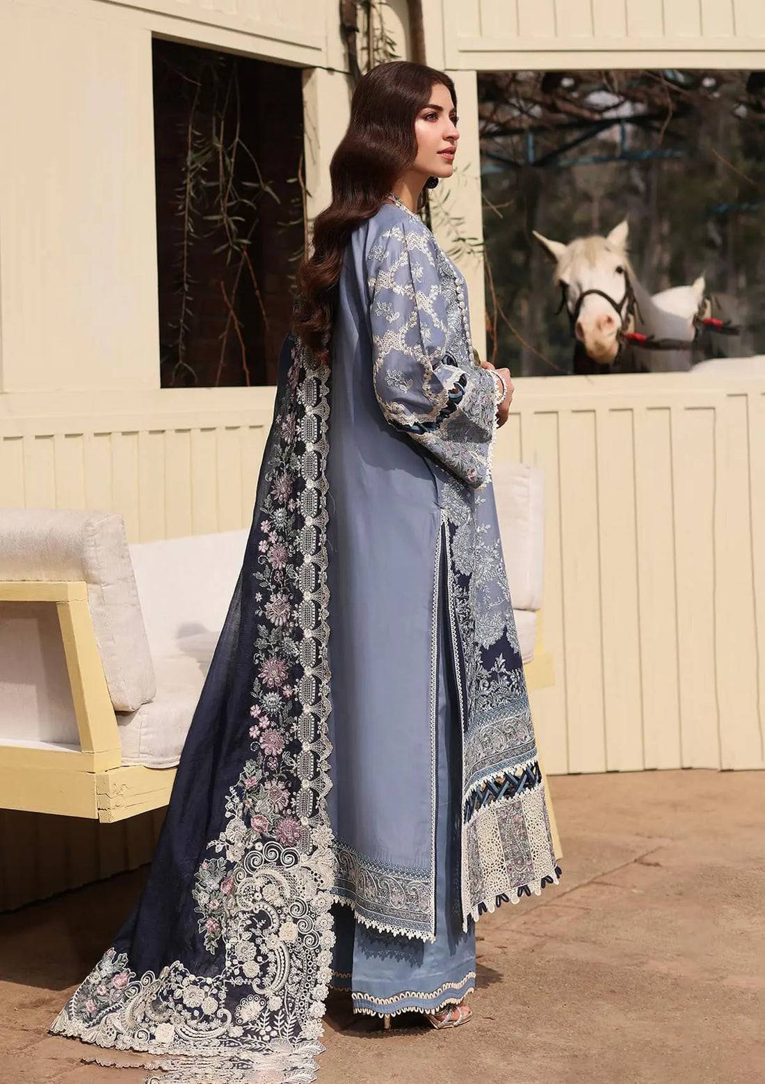 Kahf Premium | Festive Lawn 24 |KFL-04 KINZA - Pakistani Designer Dress - by Kahf Premium | Type: Luxury - 100% Original at Saira Sultan
