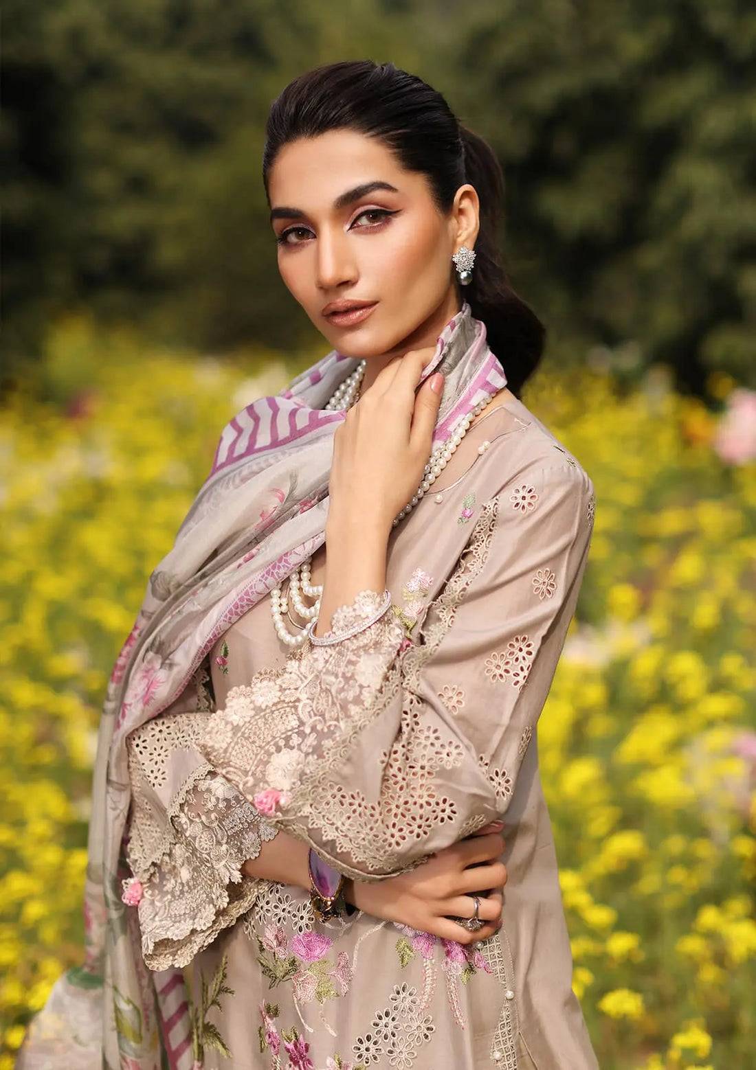 Kahf Premium | Festive Lawn 24 | KFL-12 HEER - Pakistani Designer Dress - by Kahf Premium | Type: Luxury - 100% Original at Saira Sultan