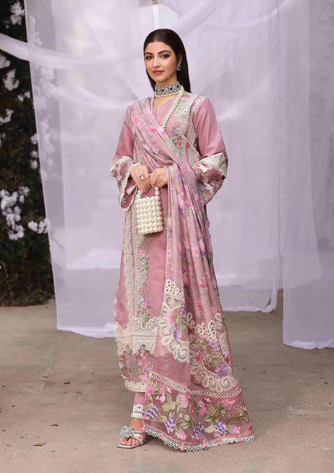 Kahf Premium | Festive Lawn 24 | KFL-03 SASSI - Pakistani Designer Dress - by Kahf Premium | Type: Luxury - 100% Original at Saira Sultan