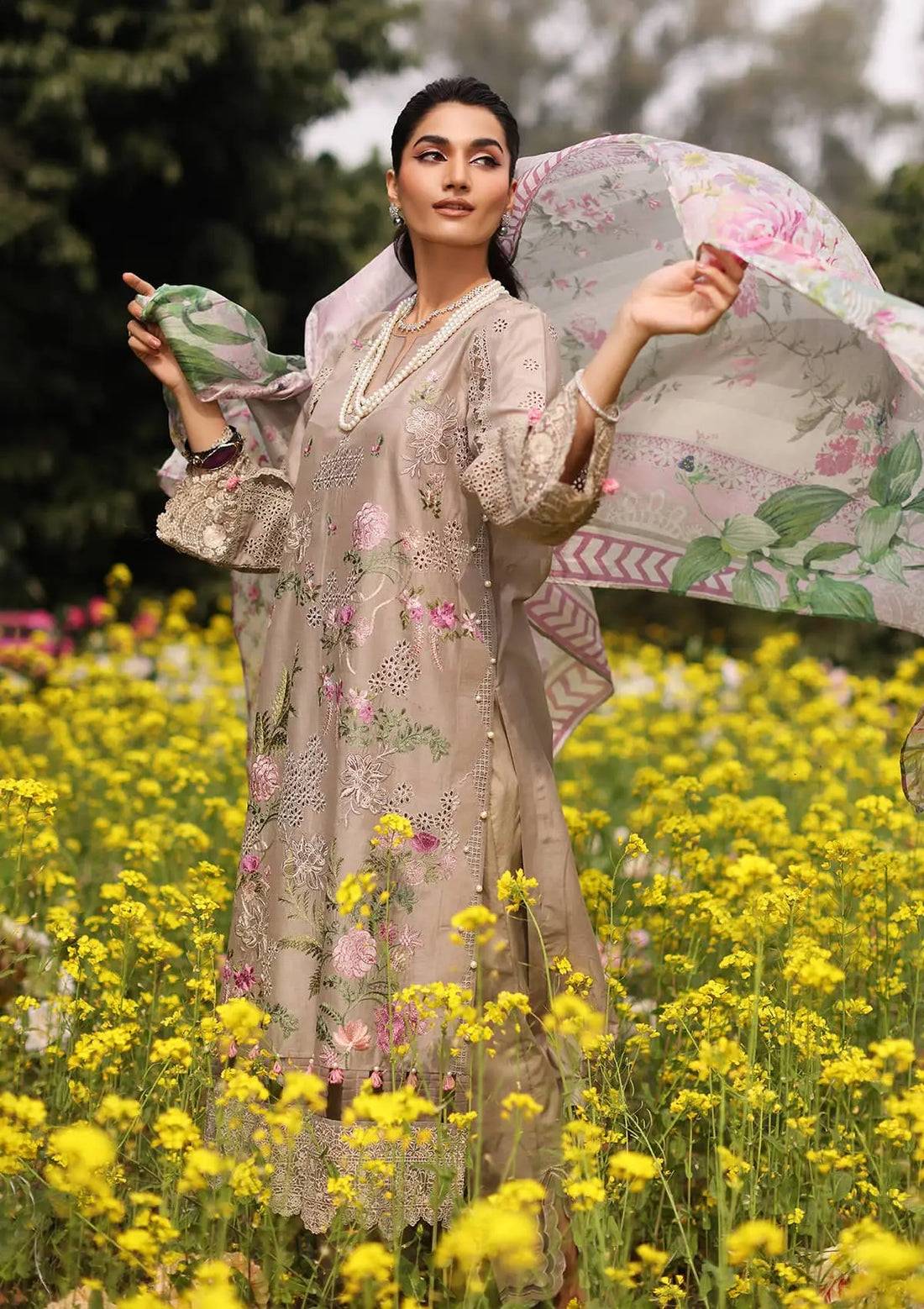 Kahf Premium | Festive Lawn 24 | KFL-12 HEER - Pakistani Designer Dress - by Kahf Premium | Type: Luxury - 100% Original at Saira Sultan