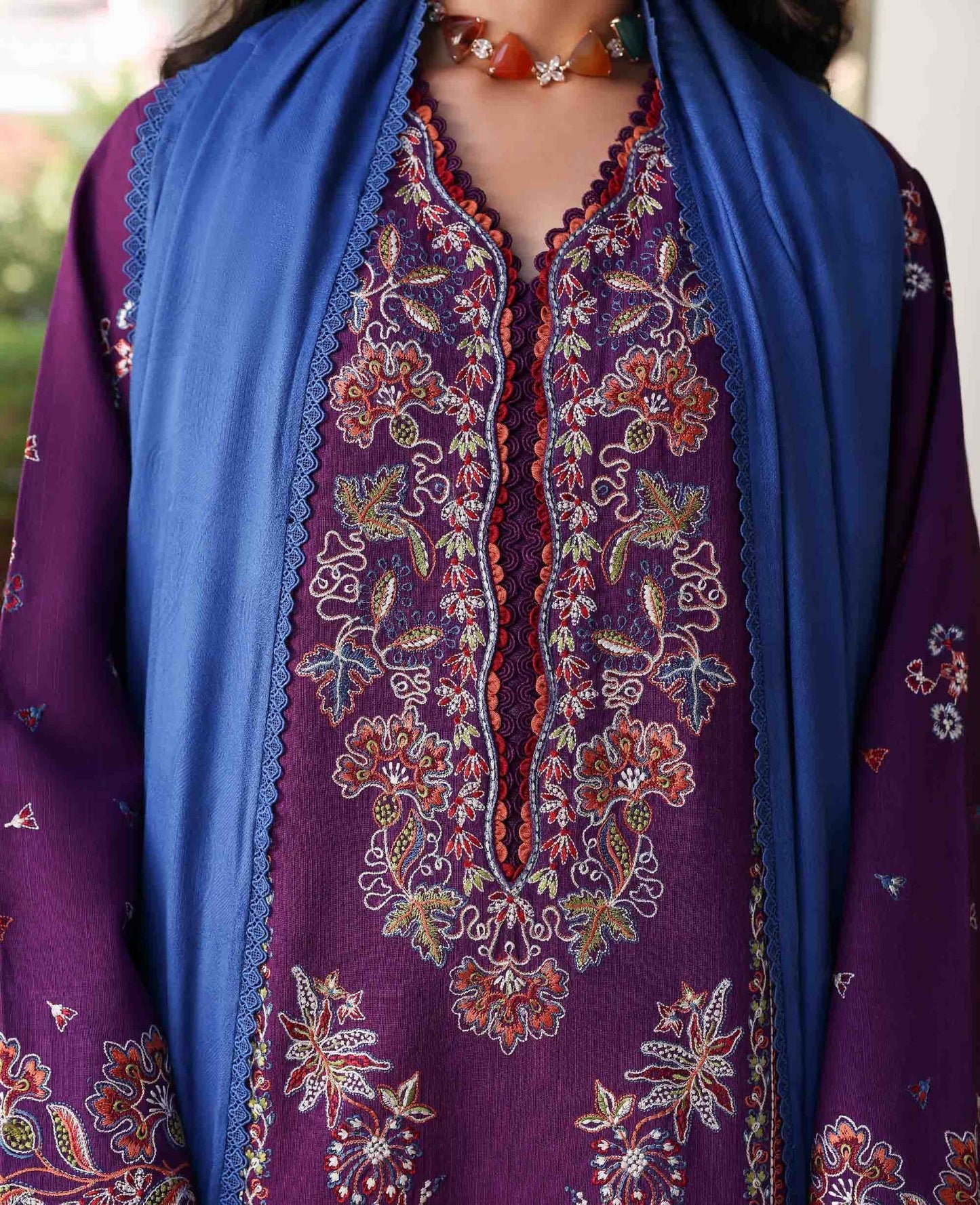 Republic Womenswear | Amaris Luxury Shawl 25 | Kaia by Republic Womenswear - Designer Dress  - Type : Ladies Clothes - Available at Saira Sultan - 100% Original 