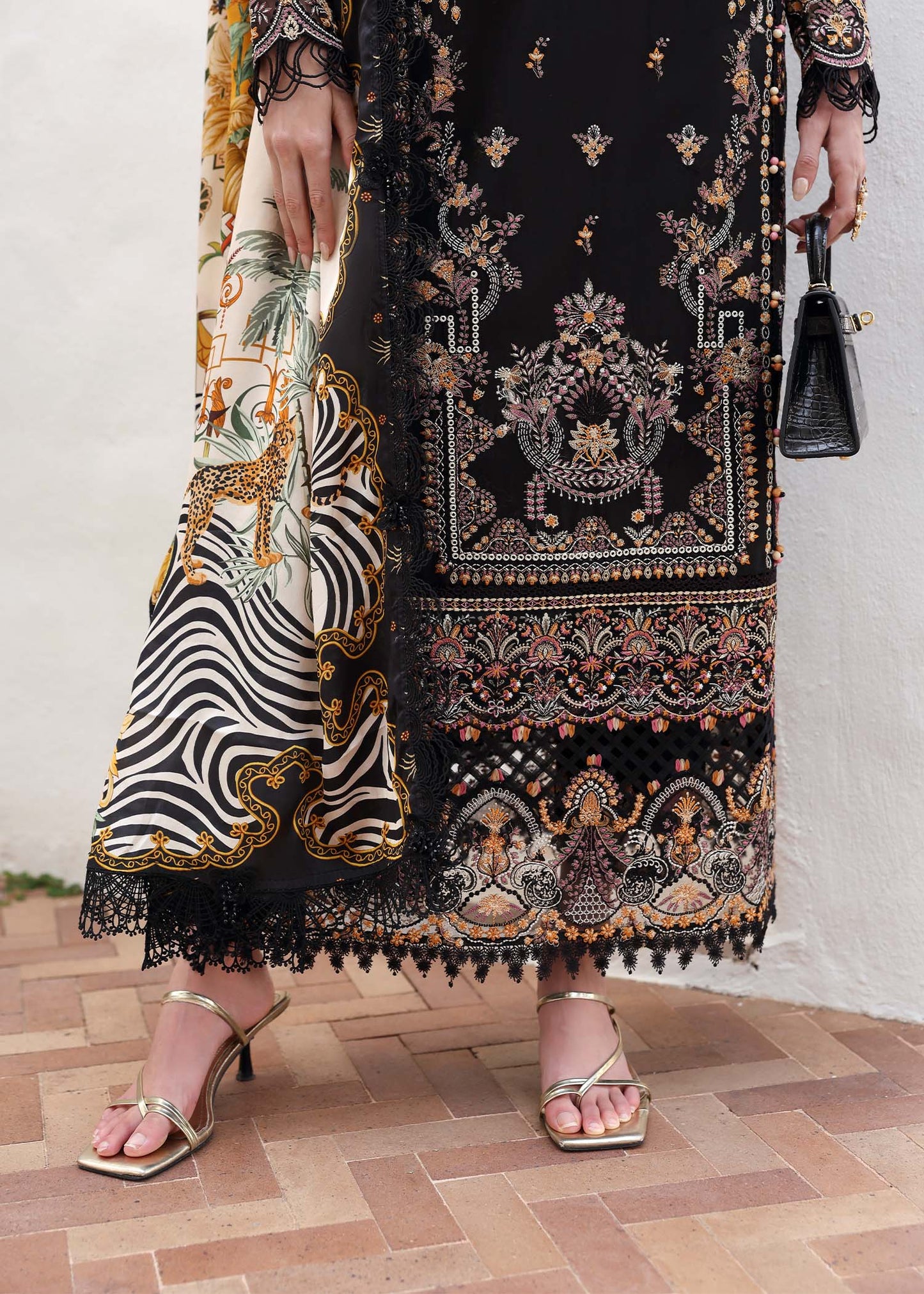 Kanwal Malik | Elysia Luxury Lawn 25 | Noire L Black Lawn