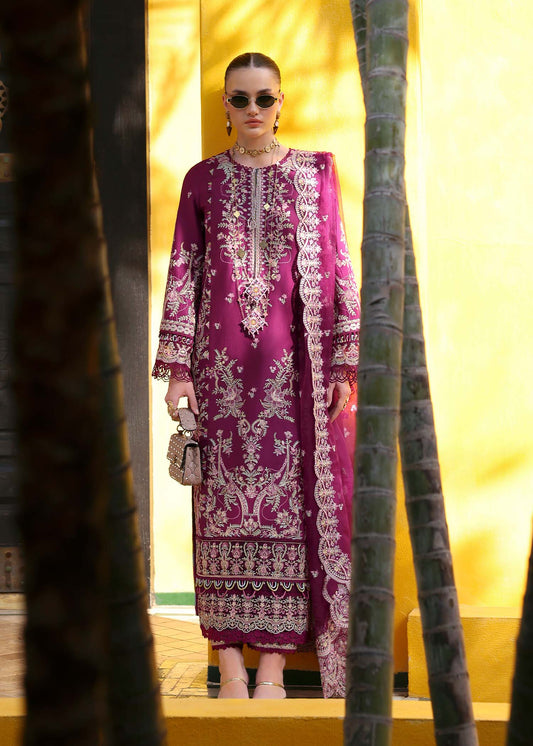 Kanwal Malik | Elysia Luxury Lawn 25 | Lavena XS Plum Lawn