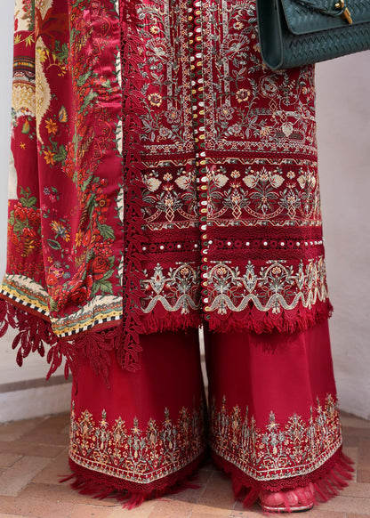 Kanwal Malik | Elysia Luxury Lawn 25 | Marina XL Red Lawn