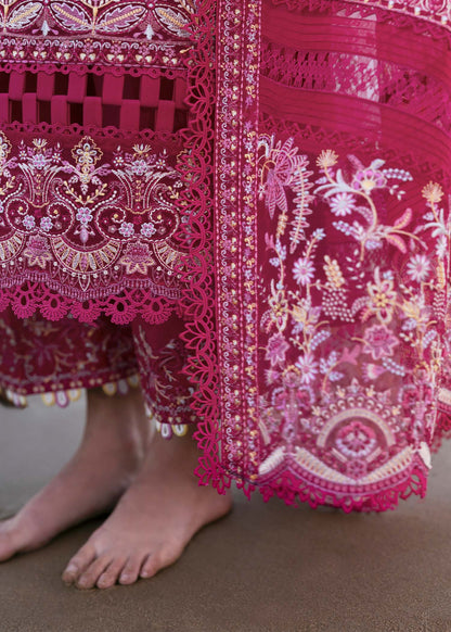 Kanwal Malik | Elysia Luxury Lawn 25 | Evaline M Fuchsia Pink Lawn