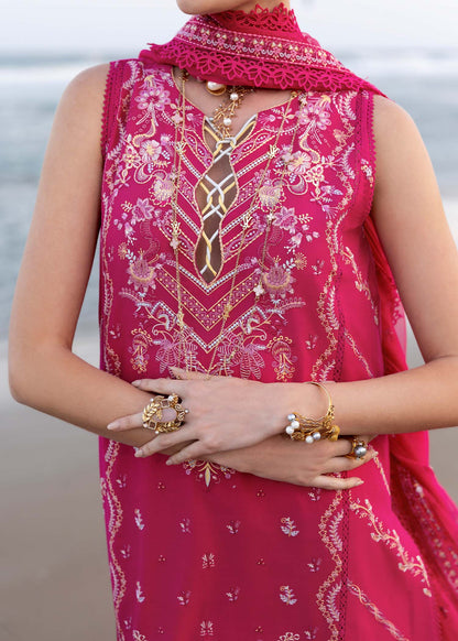 Kanwal Malik | Elysia Luxury Lawn 25 | Evaline L Fuchsia Pink Lawn