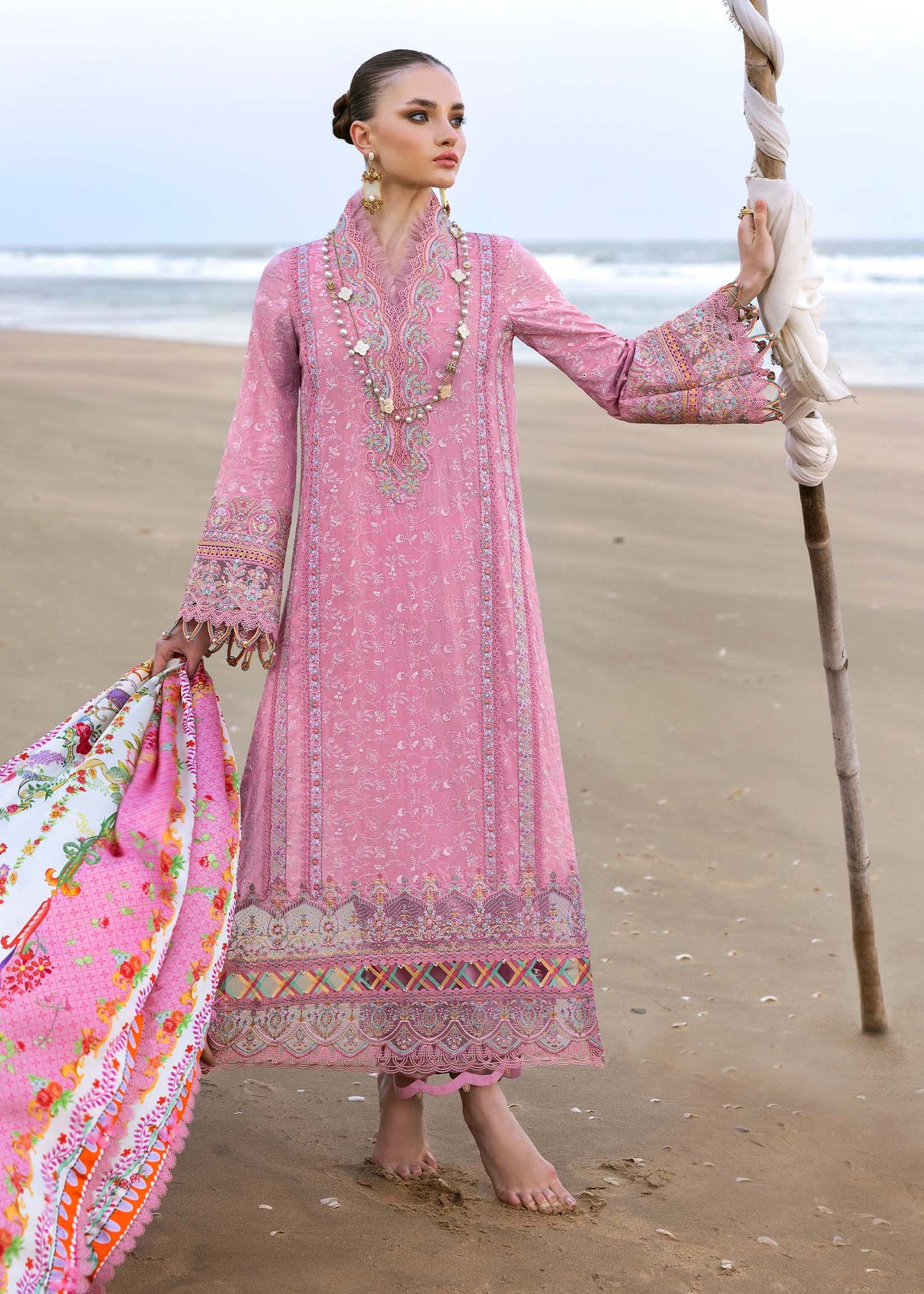 Kanwal Malik | Elysia Luxury Lawn 25 | Ariana XS Rose Pink Lawn