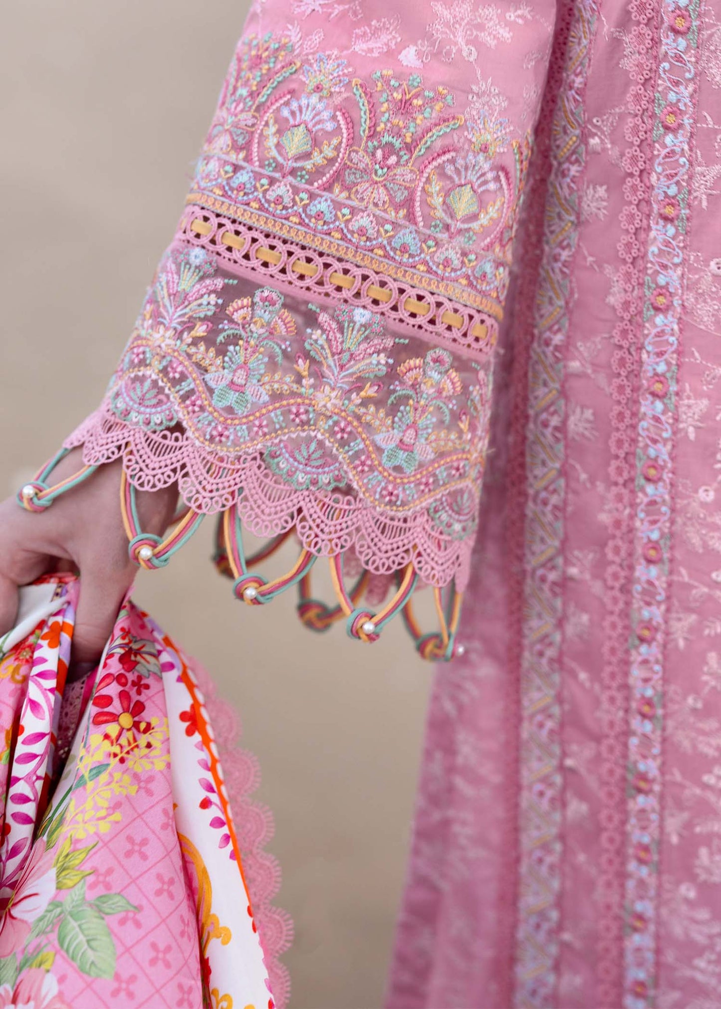 Kanwal Malik | Elysia Luxury Lawn 25 | Ariana Custom Size Rose Pink Lawn