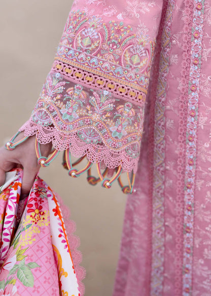 Kanwal Malik | Elysia Luxury Lawn 25 | Ariana Custom Size Rose Pink Lawn