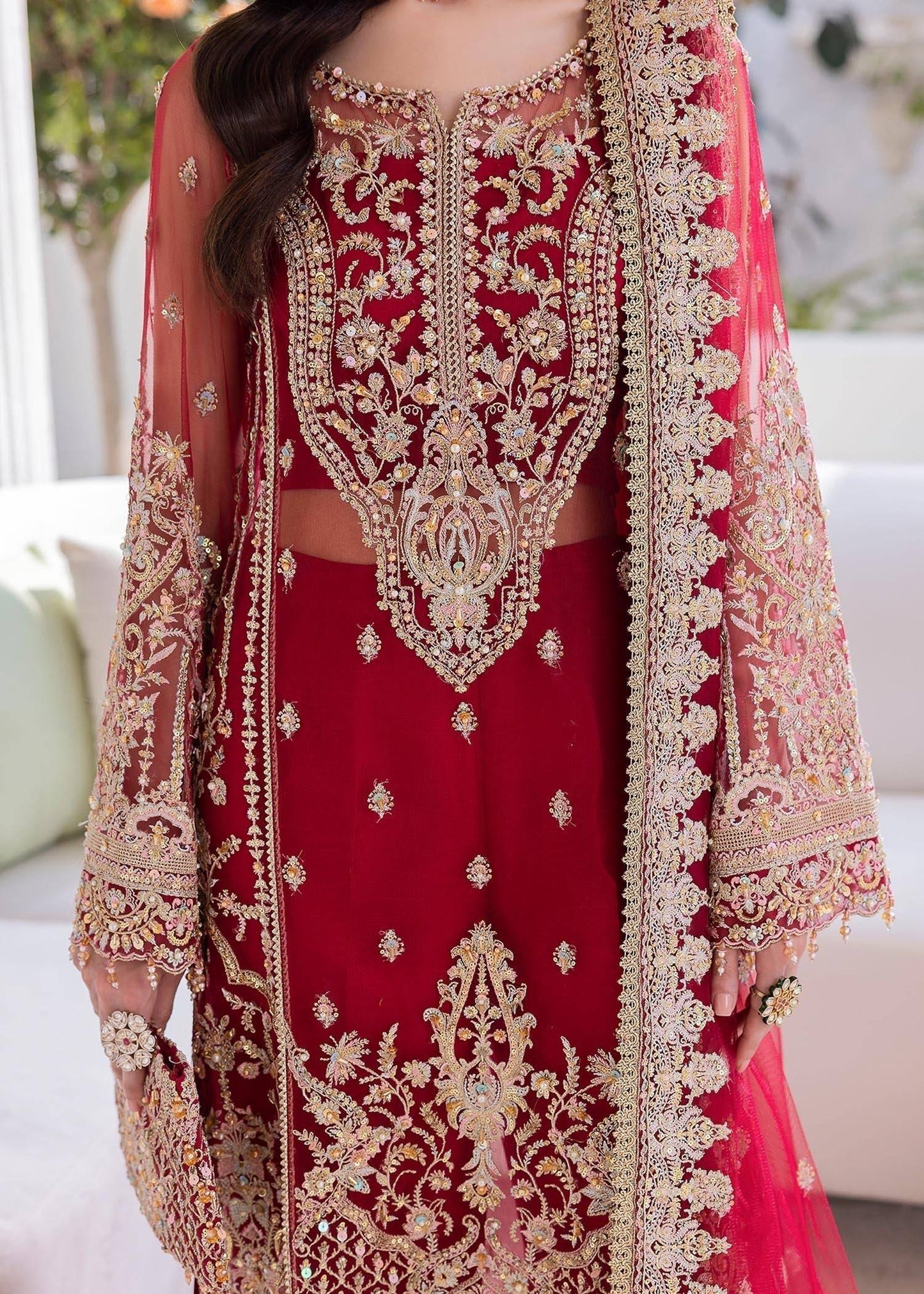Kanwal Malik | Mirha Wedding Formals | Crimson - Pakistani Designer Dress - by Kanwal Malik | Type: Formal - 100% Original at Saira Sultan