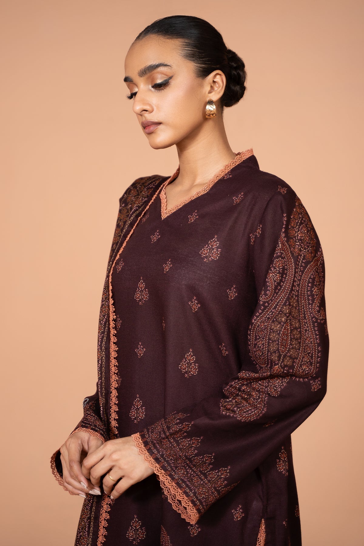 Kayseria | Winter Khaddar 24 | K-07 M Chocolate Khaddar
