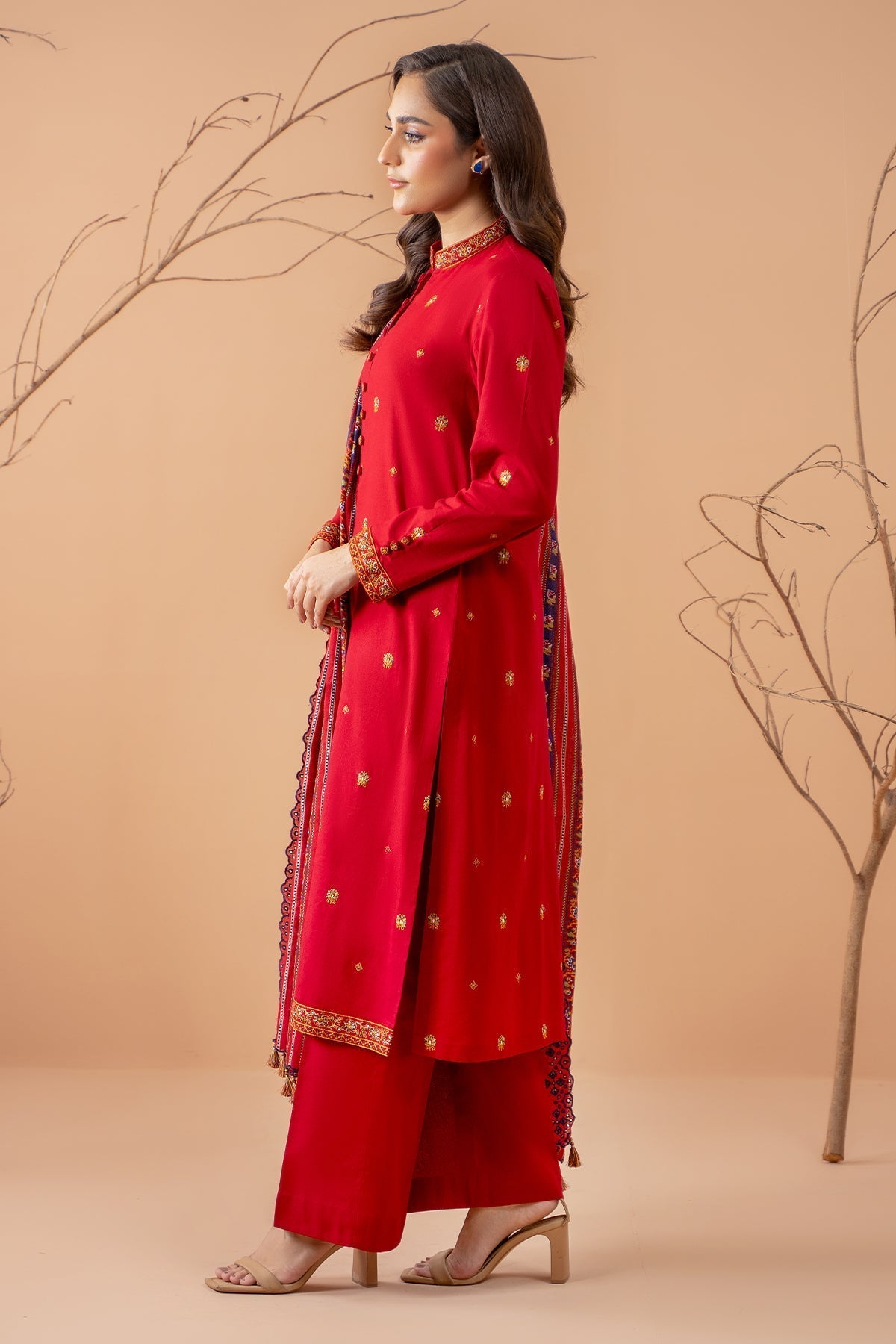 Kayseria | Winter Khaddar 24 | K-12 Khaddar XL Electric Red