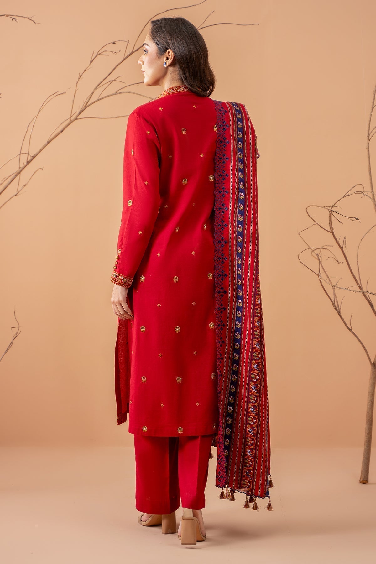 Kayseria | Winter Khaddar 24 | K-12 Khaddar S Electric Red