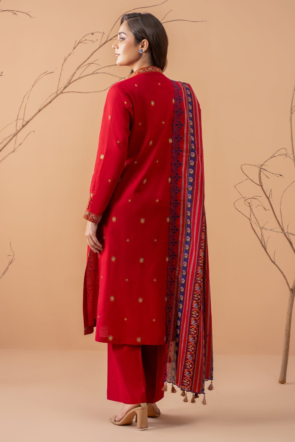 Kayseria | Winter Khaddar 24 | K-12 Khaddar M Electric Red