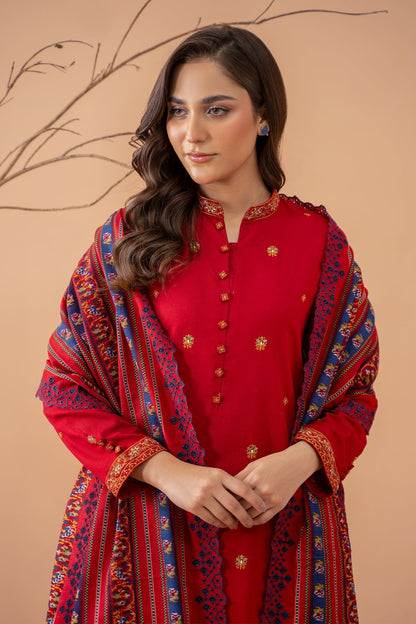 Kayseria | Winter Khaddar 24 | K-12 Khaddar L Electric Red
