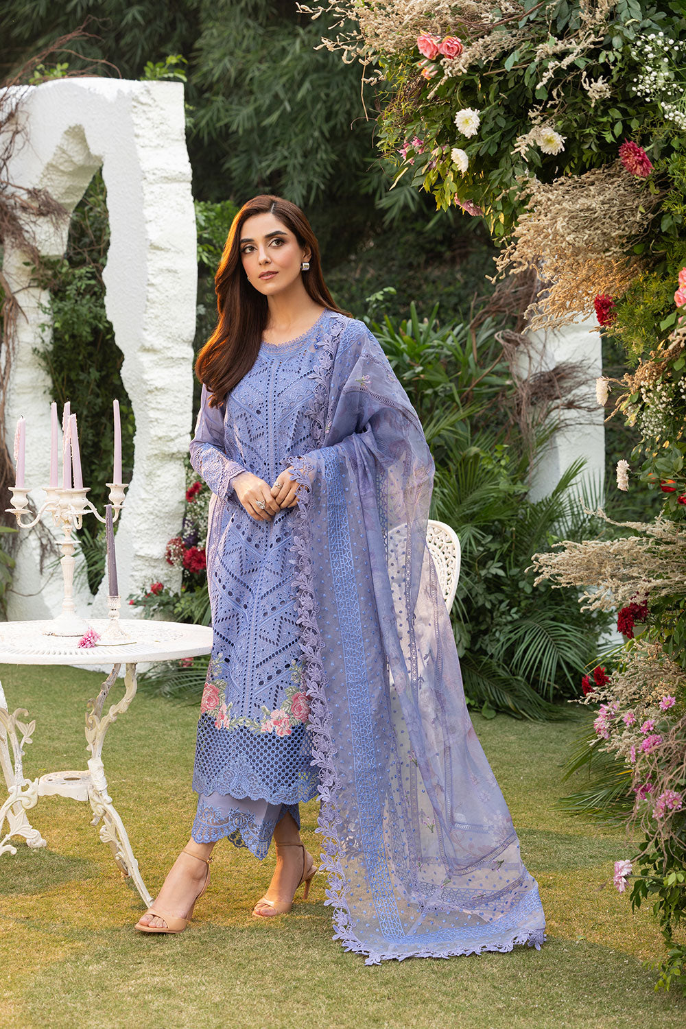 Sobia Nazir | Luxury Lawn 25 | 10B L Light Lavender Lawn