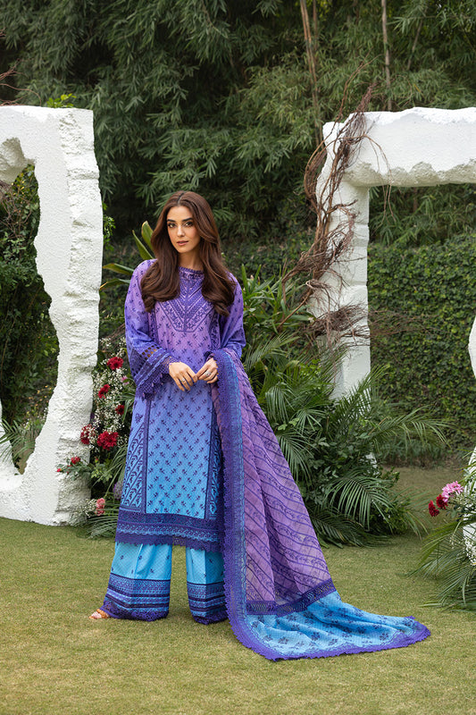 Sobia Nazir | Luxury Lawn 25 | 12B XS Purple Gray Lawn