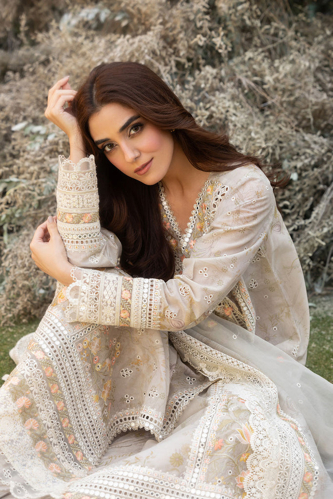 Sobia Nazir | Luxury Lawn 25 | 13B XL Ivory Lawn