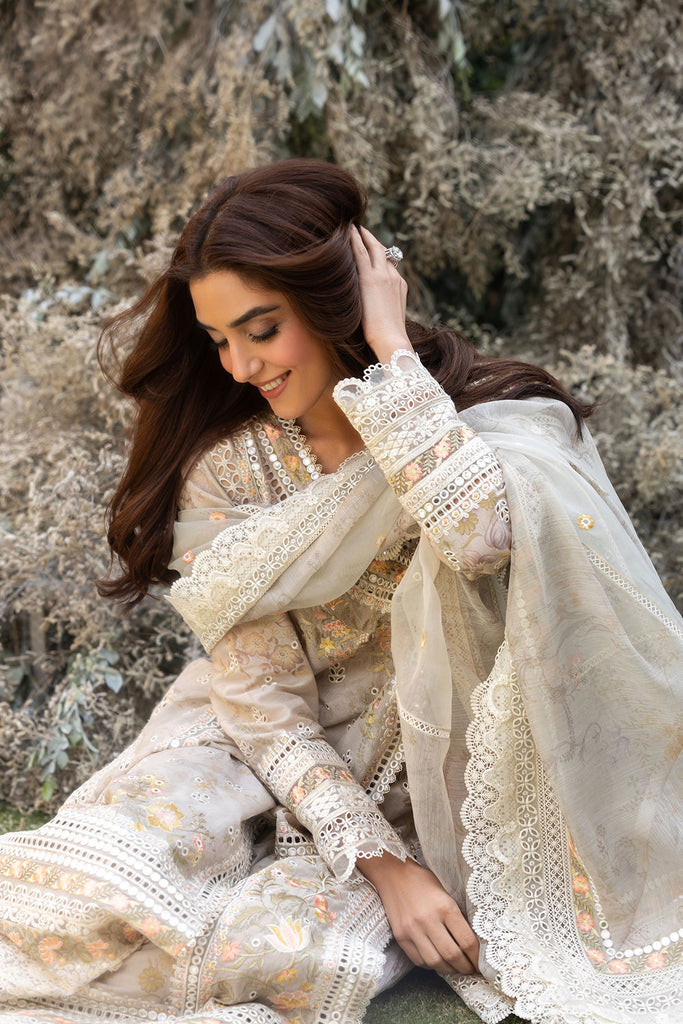 Sobia Nazir | Luxury Lawn 25 | 13B M Ivory Lawn