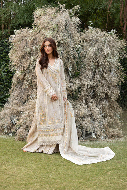 Sobia Nazir | Luxury Lawn 25 | 13B Custom Size Ivory Lawn