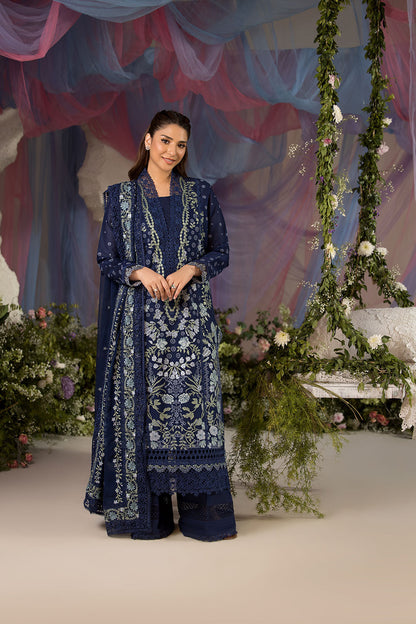 Sobia Nazir | Luxury Lawn 25 | 8A XS Navy Blue Lawn