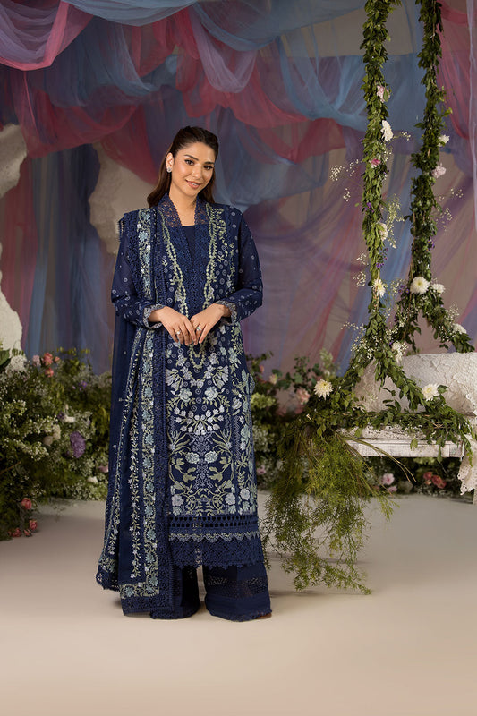 Sobia Nazir | Luxury Lawn 25 | 8A XS Navy Blue Lawn