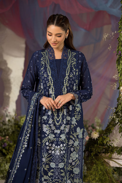 Sobia Nazir | Luxury Lawn 25 | 8A M Navy Blue Lawn