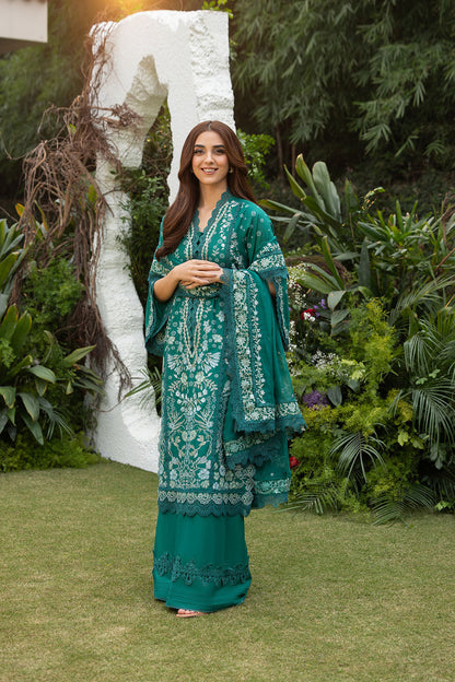 Sobia Nazir | Luxury Lawn 25 | 8B S Teal Lawn