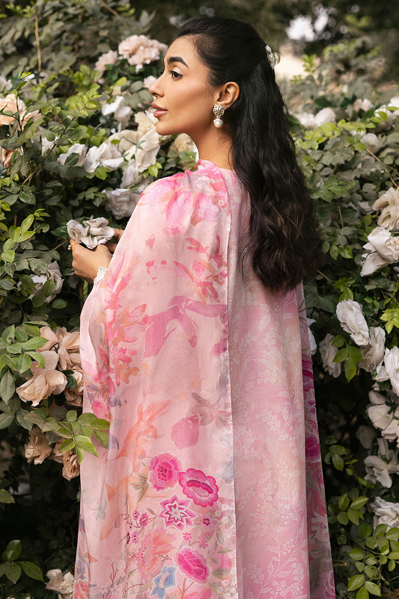 Cross Stitch | Premium Lawn 25 | MEADOW MIST M Light Pink Lawn