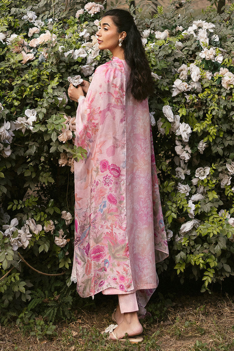 Cross Stitch | Premium Lawn 25 | MEADOW MIST S Light Pink Lawn