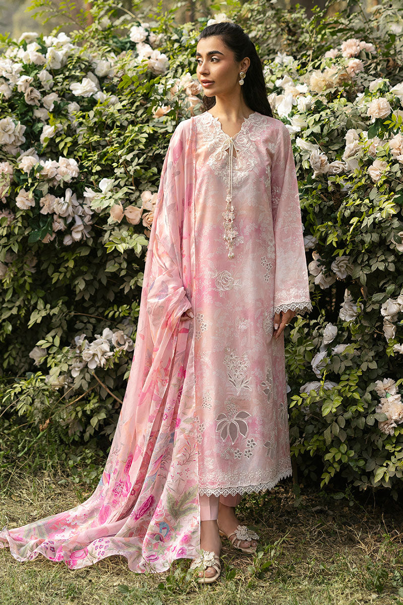 Cross Stitch | Premium Lawn 25 | MEADOW MIST XS Light Pink Lawn