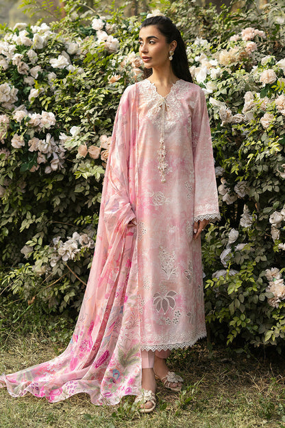 Cross Stitch | Premium Lawn 25 | MEADOW MIST XS Light Pink Lawn