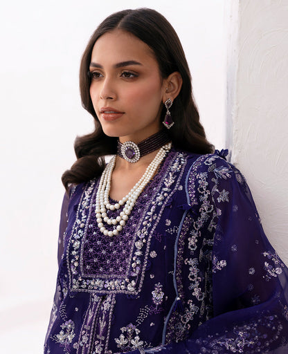Republic Womenswear | Reve De Luxe 25 | LF-173 L Navy Organza