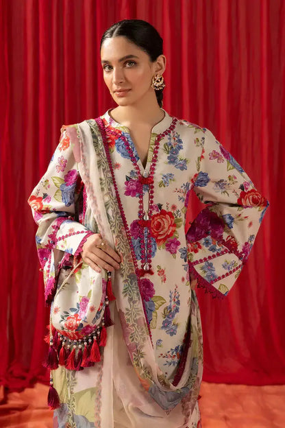Alizeh | Sheen Lawn Prints 24 | LUNA ROSE - Pakistani Designer Dress - by Alizeh | Type: Luxury - 100% Original at Saira Sultan