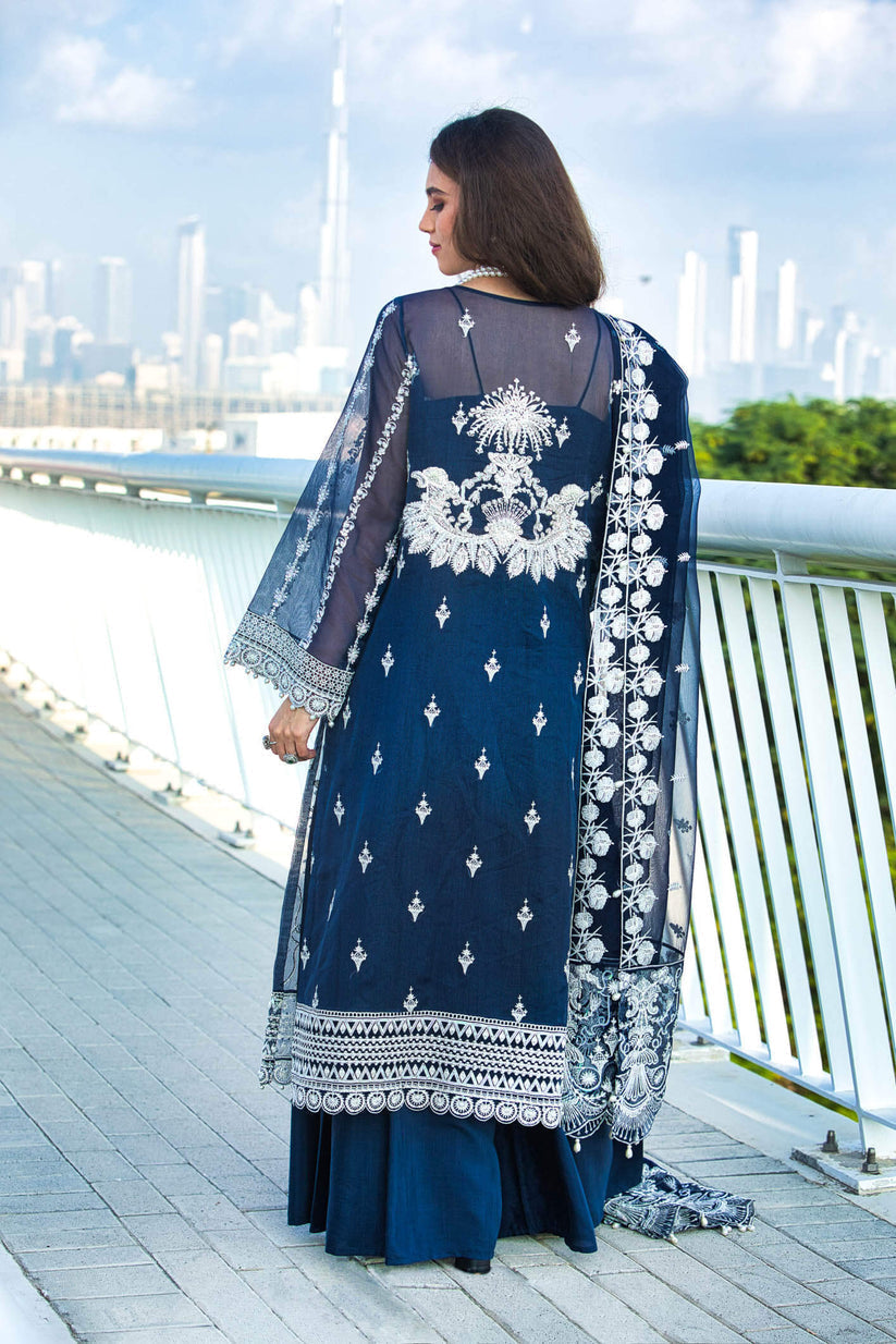 Kara | Kamdani Festive Collection | Lapis Dream S Navy Cotton Net