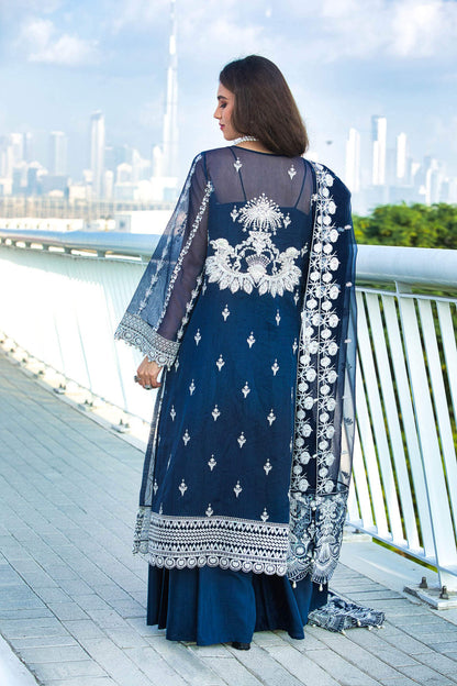 Kara | Kamdani Festive Collection | Lapis Dream S Navy Cotton Net