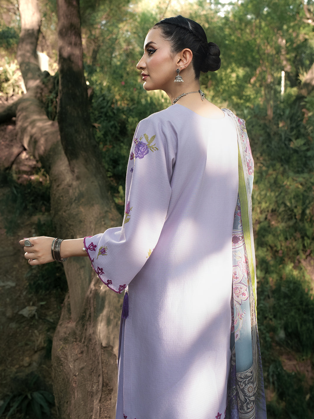Hemstitch | The Garden Lawn | Lavender - Pakistani Designer Dress - by Hemstitch - Type : Ladies Clothes - 100% Original at Saira Sultan