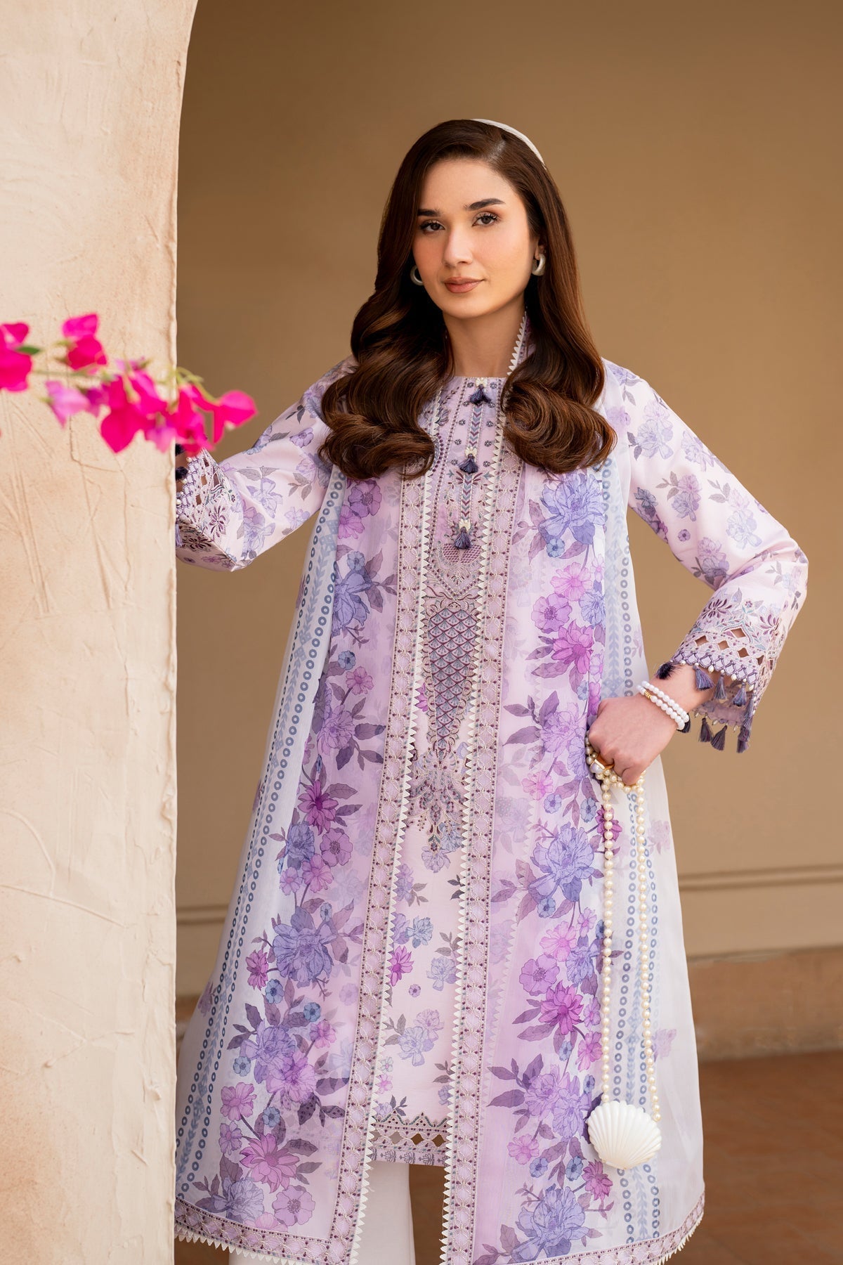 Alizeh | Levana Lawn | Lavy XL Soft Lilac Lawn