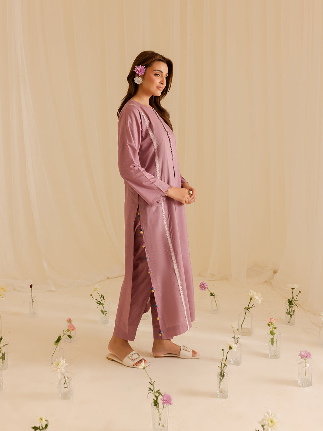 Mahnur | Petal Whispers Lawn Pret | Liliosa L Lilac Lawn