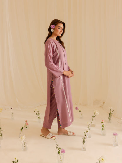 Mahnur | Petal Whispers Lawn Pret | Liliosa L Lilac Lawn