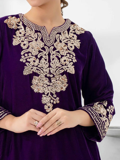 Lime Light | Velvet Pret | V-02 L Dark Purple Velvet