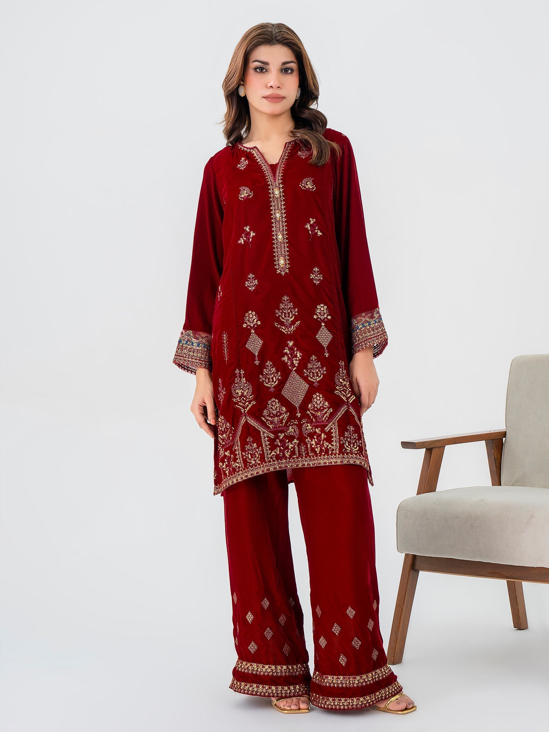 Lime Light | Velvet Pret | V-19 XS Maroon Velvet