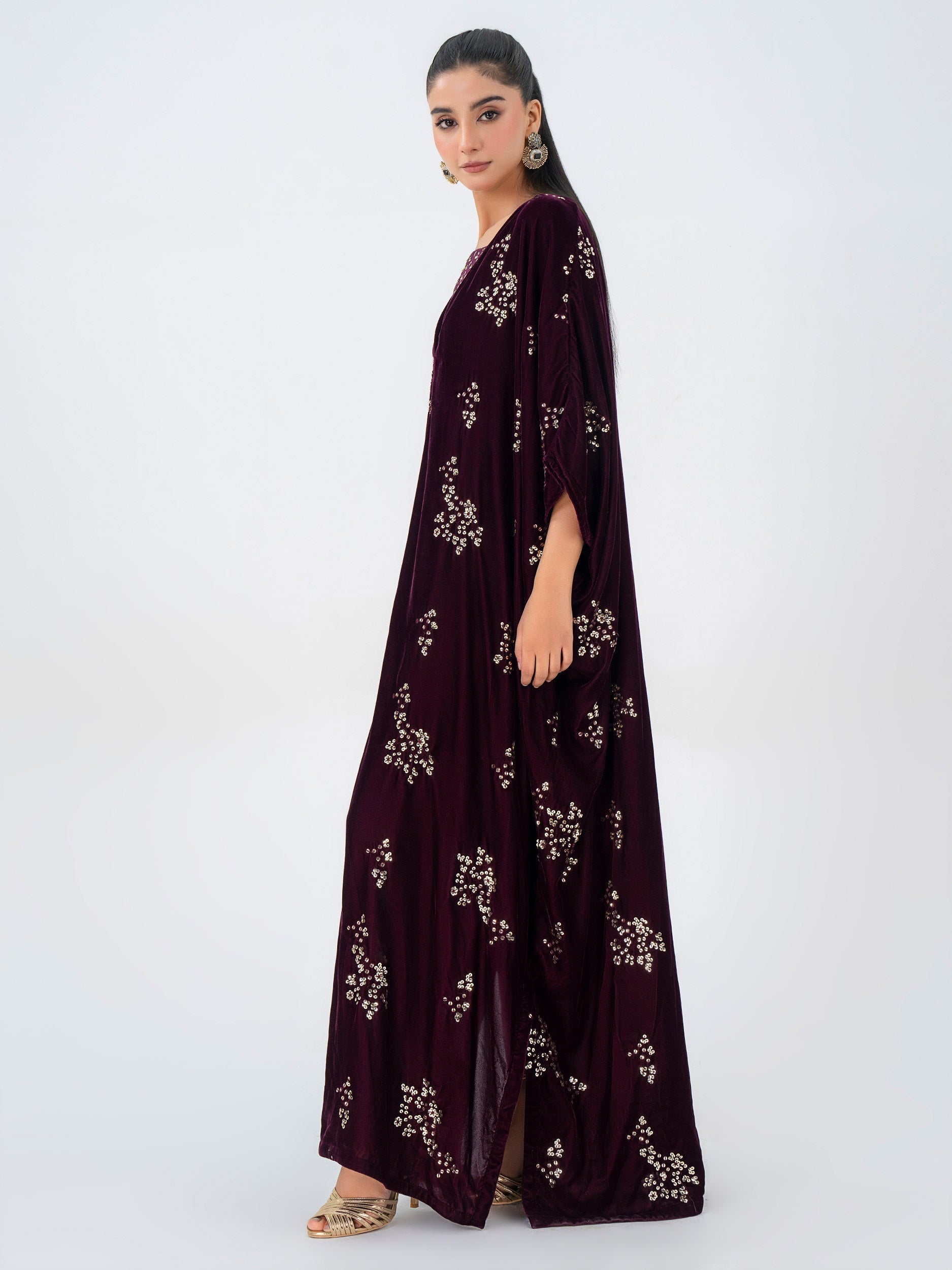 Lime Light | Velvet Pret | V-12 L Dark Maroon Velvet