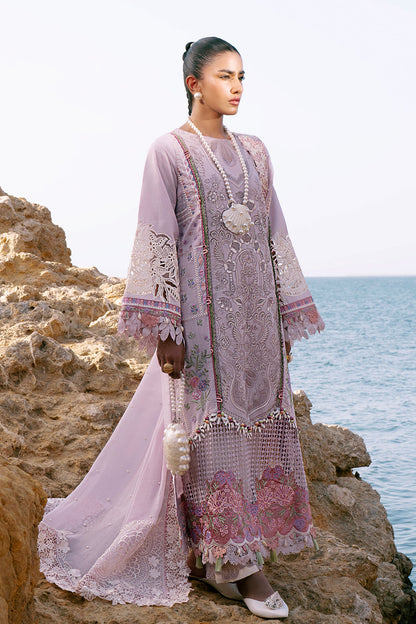 AJR Couture | Dastan Luxury Lawn 25 | Luxe XL Lilac Lawn