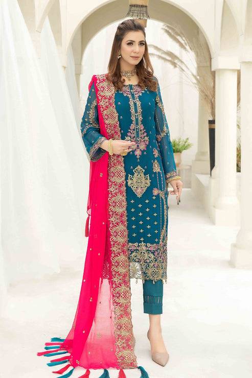 Imrozia Premium | Esta Bonita | M-17 Veridian Jade - Pakistani Designer Dress - by Imrozia Premium | Type: Formal - 100% Original at Saira Sultan