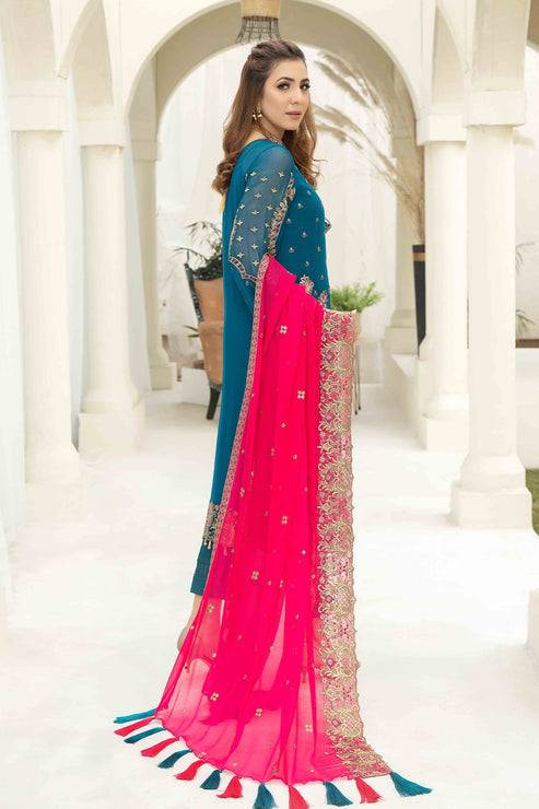 Imrozia Premium | Esta Bonita | M-17 Veridian Jade - Pakistani Designer Dress - by Imrozia Premium | Type: Formal - 100% Original at Saira Sultan