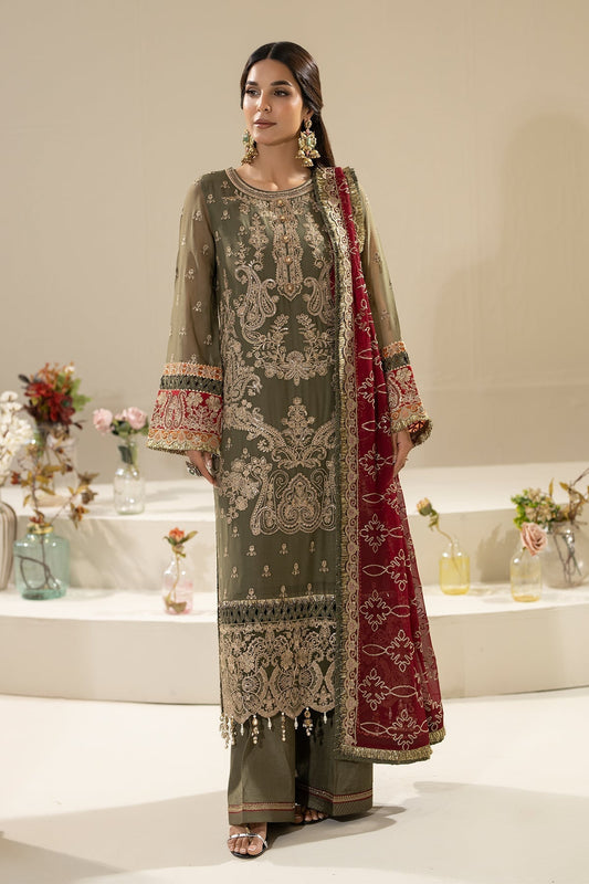 Imrozia Premium | Nisha Collection | M-81 ALEHA XS Chiffon Gray