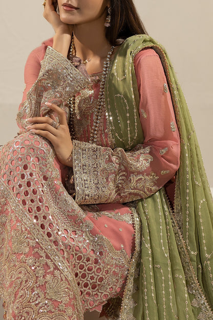 Imrozia Premium | Nisha Collection | M-82 NURAH M Peach Pink Chiffon
